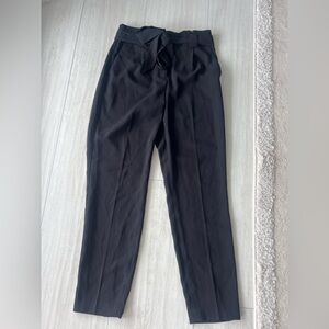Express black trousers with tie front